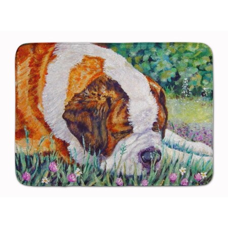 Carolines Treasures Saint Bernard Naptime Machine Washable Memory Foam Mat 7445RUG